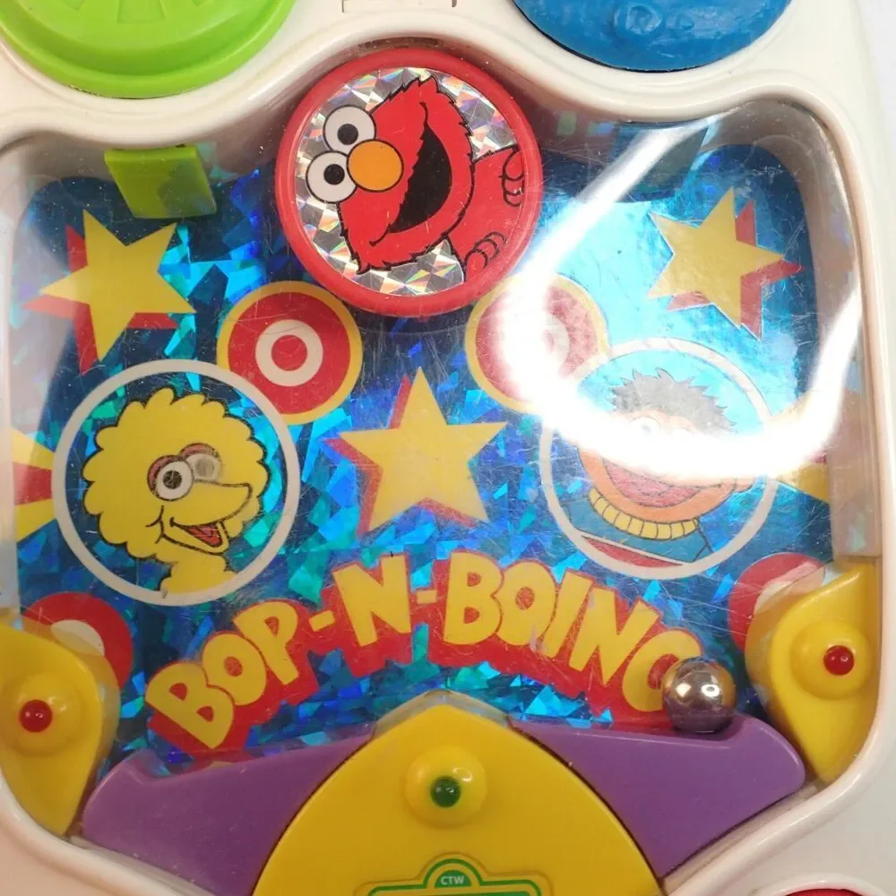 Vintage Tyco Sesame Street Bop-N-Boing Plastic Pinball Game 1998